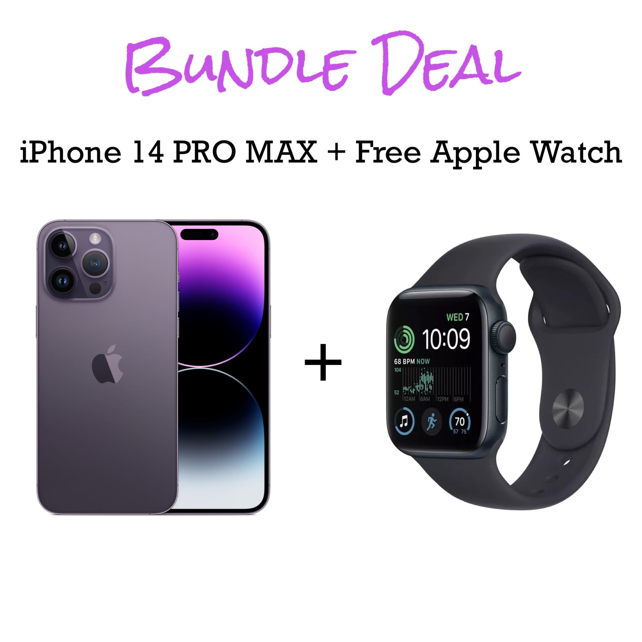 iPhone 14 PRO MAX Unlocked 128gb + Free Apple Watch Bundle (Finance for little as $50 down) - SaveOnCellz