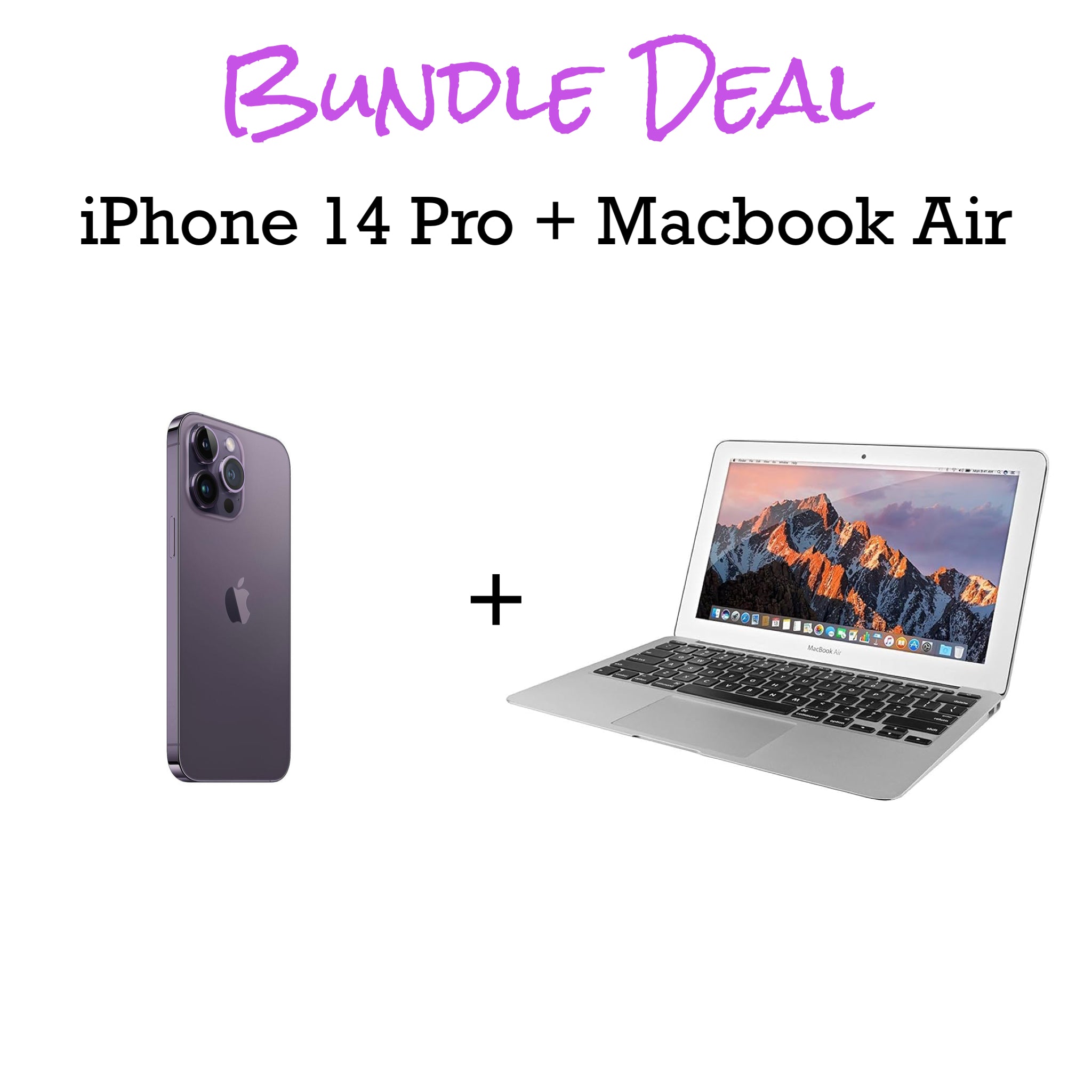 iPhone 14 PRO Unlocked 128gb + MacBook Air Bundle (Finance for little as $50 down) - SaveOnCellz