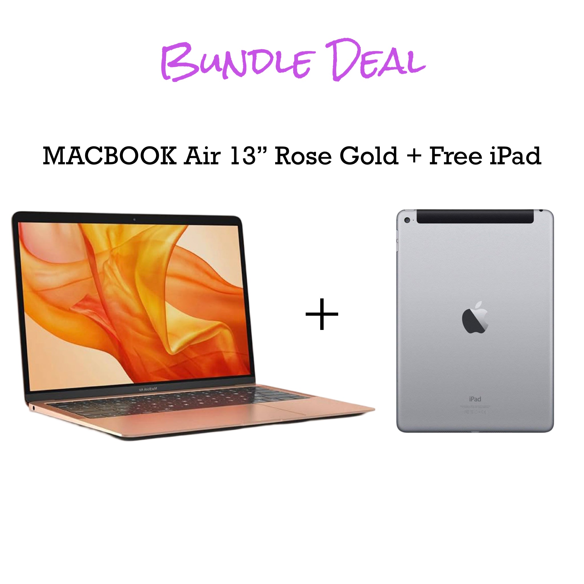 MacBook Air Rose Gold 13-inch 8GB RAM - 128GB Storage + Free iPad Bundle (Finance for $50 down) - SaveOnCellz