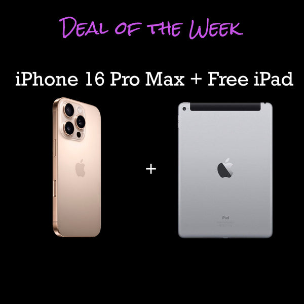 iPhone 16 Pro Max Unlocked 256GB + Free iPad Bundle (Finance for little as $50 down) - SaveOnCellz