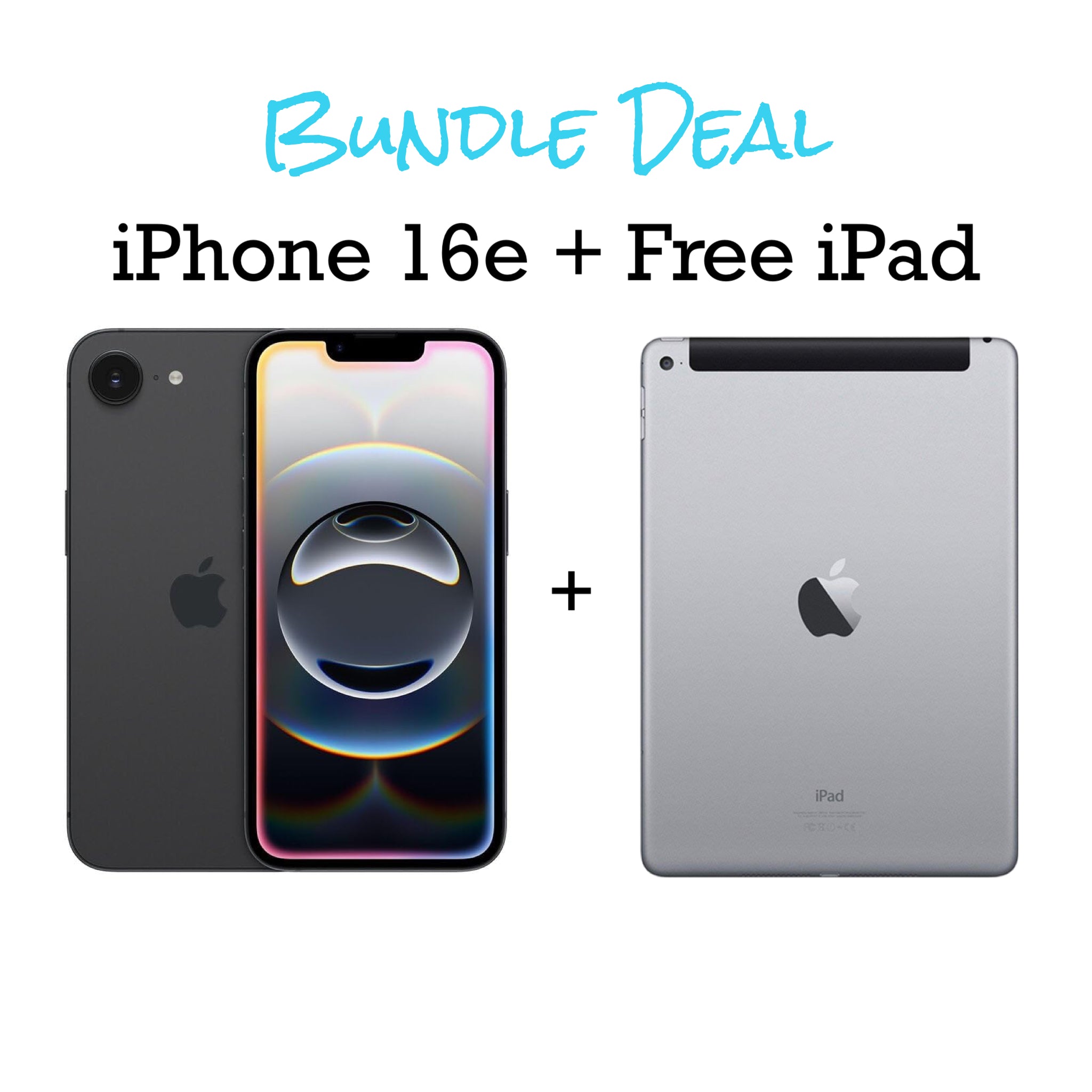 iPhone 16e Unlocked 128gb  + Free iPad Bundle (Finance for little as $50 down) - SaveOnCellz